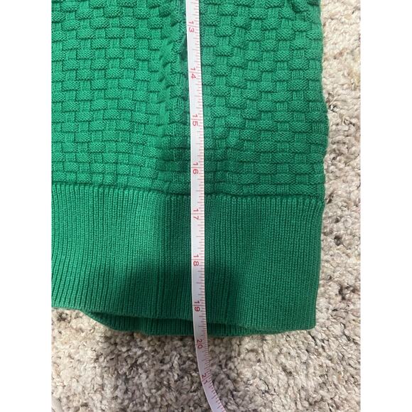 Liz Clairborne M Kelly Green Knit Cardigan Long Sleeve Sweater Button Up VNeck - Picture 6 of 6